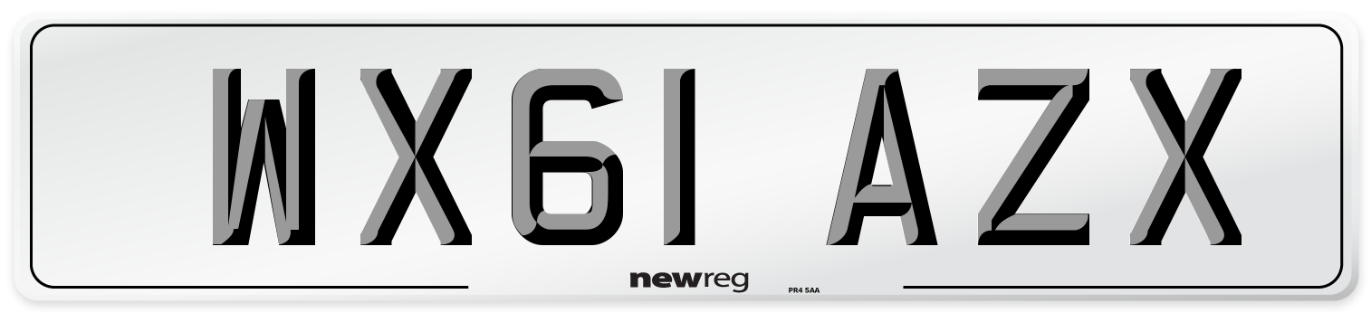 WX61 AZX Number Plate from New Reg